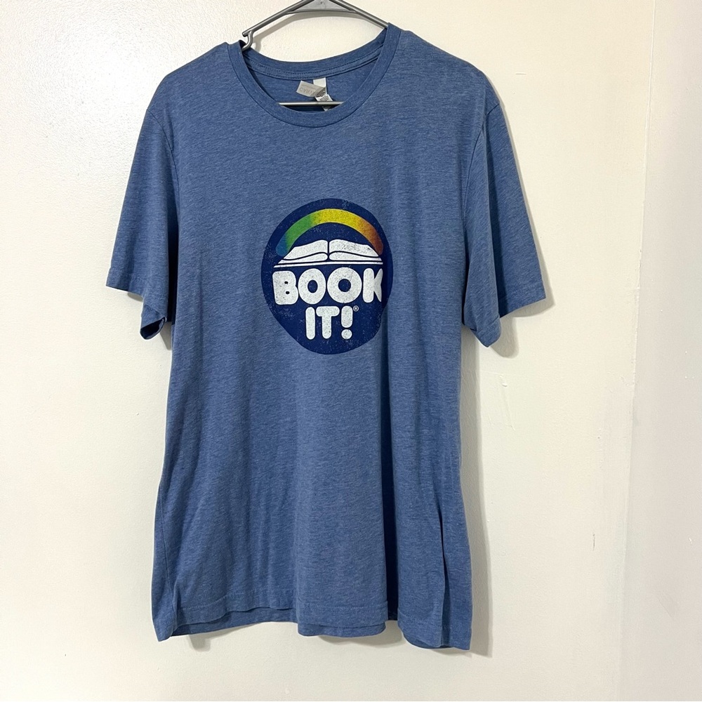 Blue T-Shirt with 'Book It!' Graphic